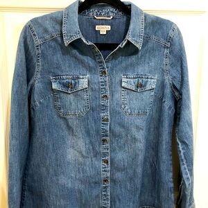 Women’s Denim long sleeve top jeans size M excellent condition